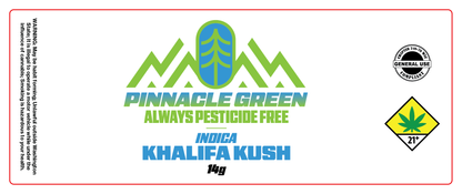 Pinnacle Green Jar Label 14g