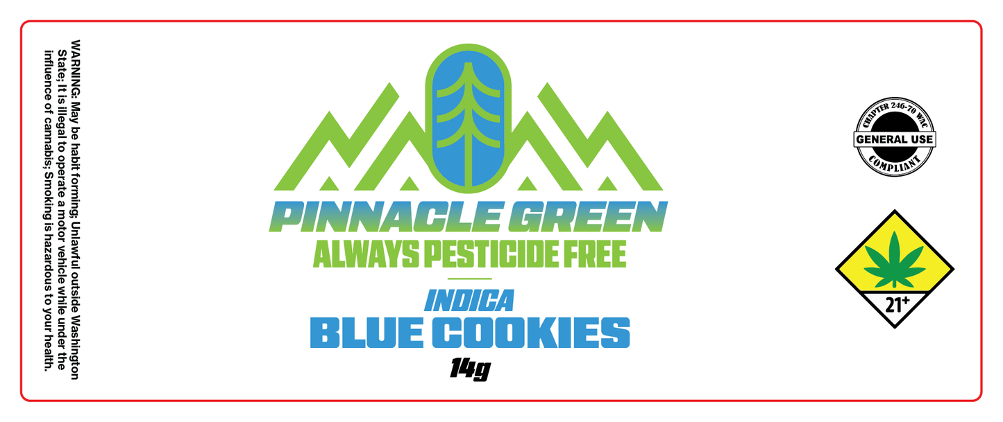 Pinnacle Green Jar Label 14g