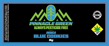 Pinnacle Green Jar Label 14g