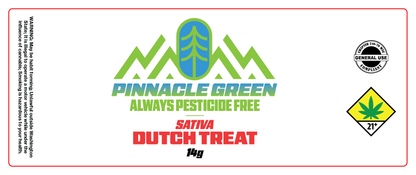 Pinnacle Green Jar Label 14g