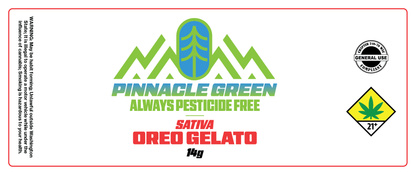 Pinnacle Green Jar Label 14g