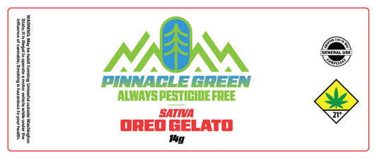 Pinnacle Green Jar Label 14g