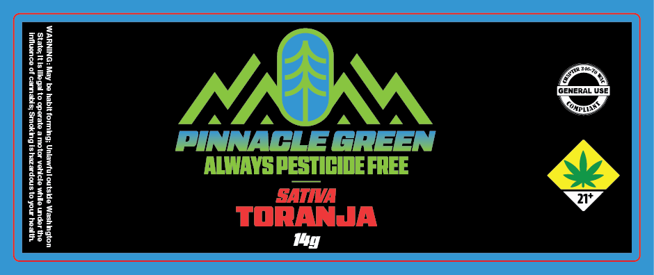 Pinnacle Green Jar Label 14g