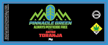 Pinnacle Green Jar Label 14g