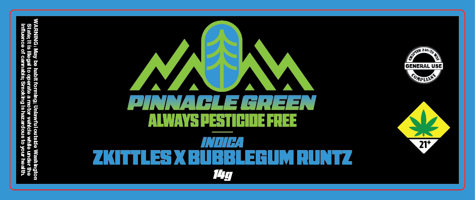 Pinnacle Green Jar Label 14g