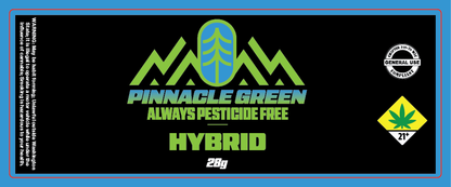 Pinnacle Green Jar Label 28g