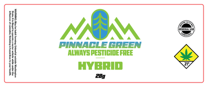 Pinnacle Green Jar Label 28g