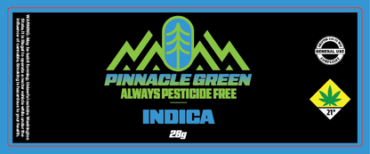 Pinnacle Green Jar Label 28g