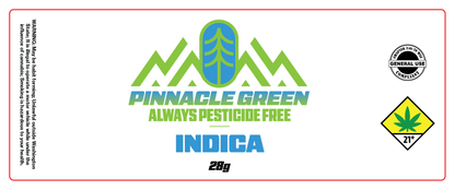 Pinnacle Green Jar Label 28g