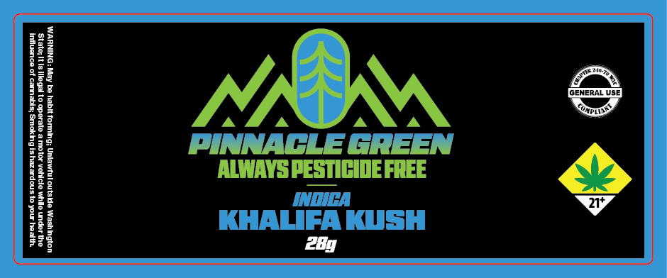 Pinnacle Green Jar Label 28g