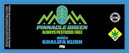 Pinnacle Green Jar Label 28g