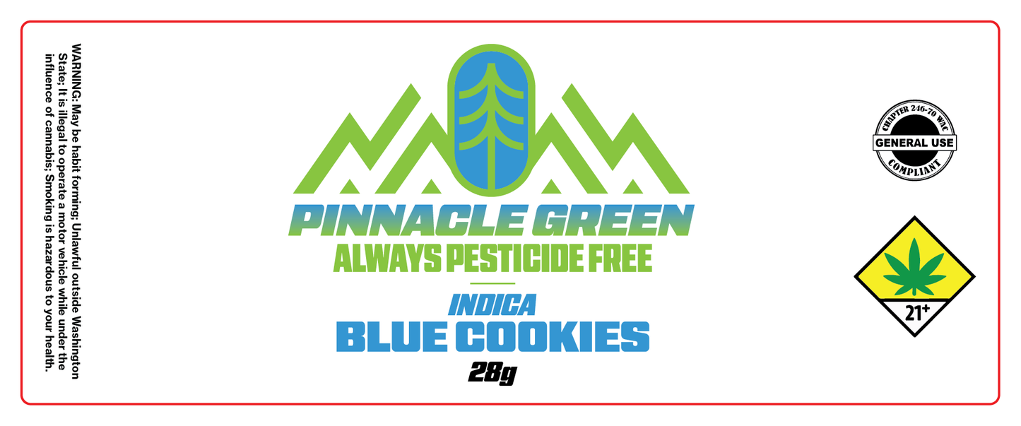 Pinnacle Green Jar Label 28g
