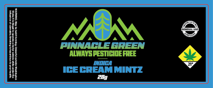 Pinnacle Green Jar Label 28g