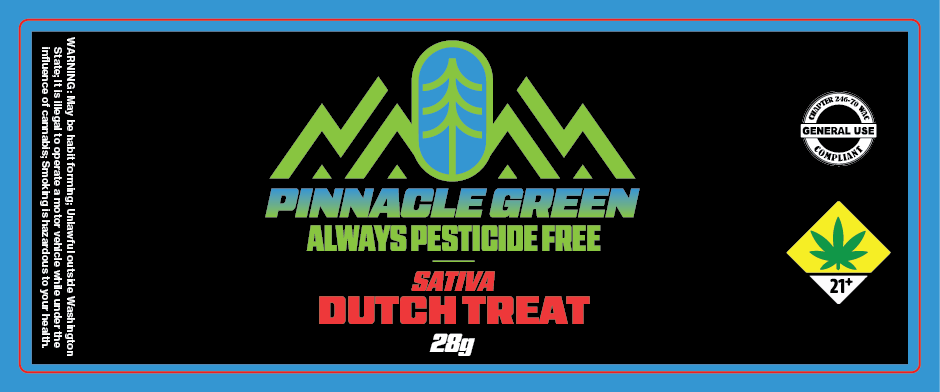 Pinnacle Green Jar Label 28g