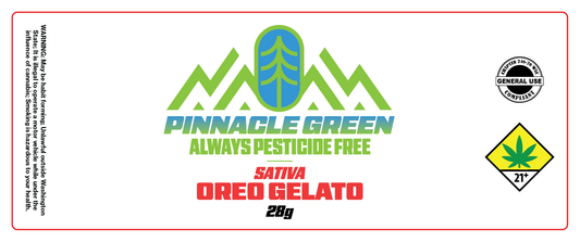 Pinnacle Green Jar Label 28g