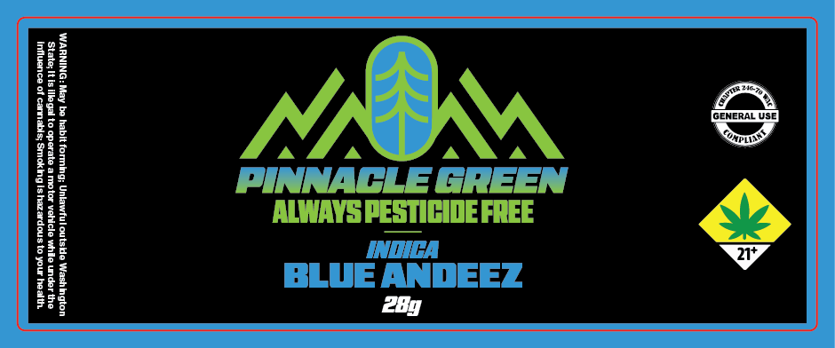 Pinnacle Green Jar Label 28g