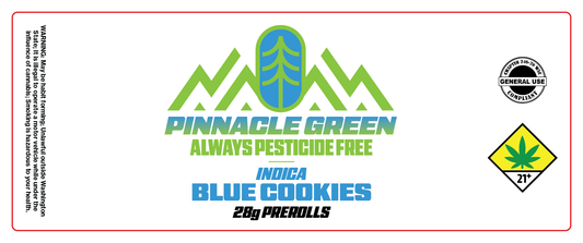 Pinnacle Green Prerolls Label 28g