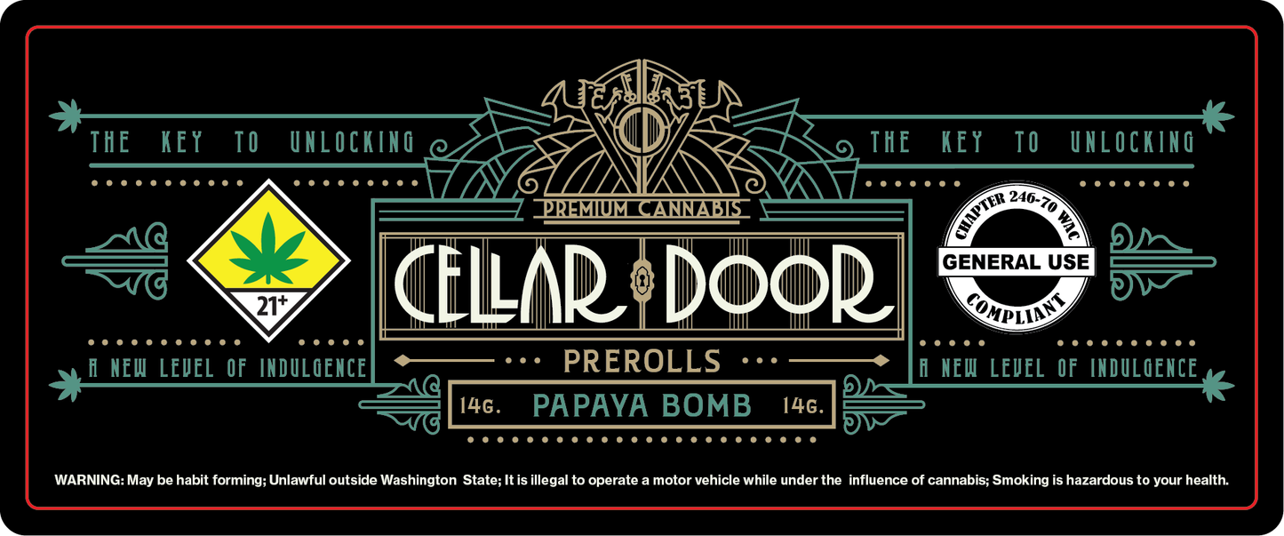 Cellar Door 14g Preroll Labels