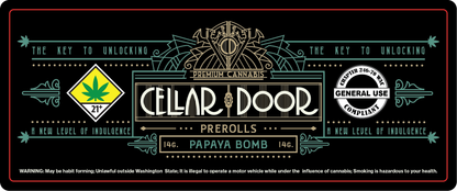Cellar Door 14g Preroll Labels