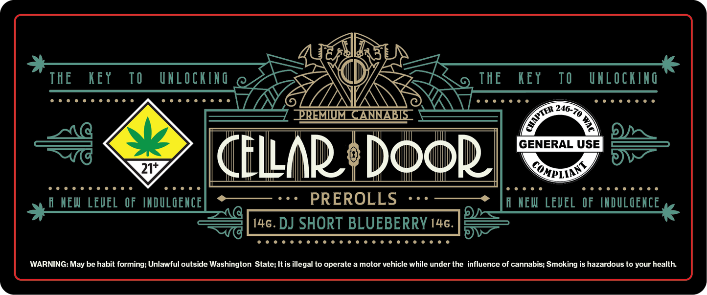 Cellar Door 14g Preroll Labels