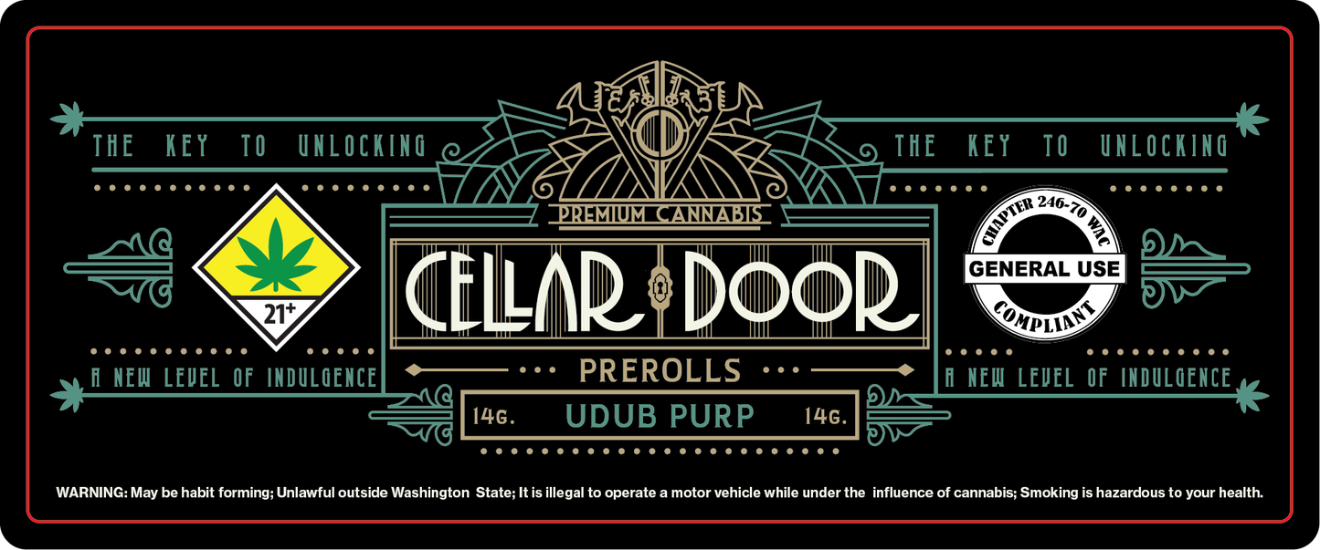 Cellar Door 14g Preroll Labels