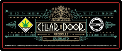 Cellar Door 14g Preroll Labels