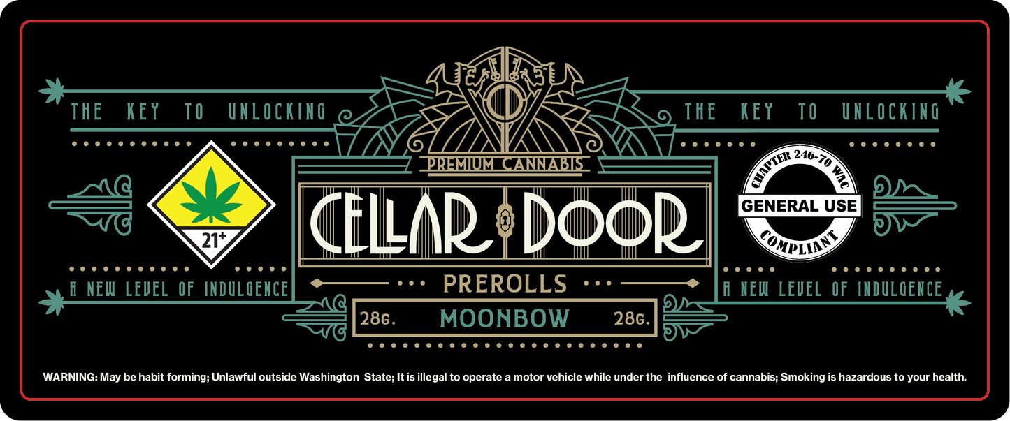 Cellar Door 28g Preroll Labels