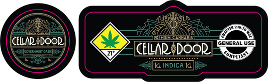 Cellar Door Jar and Lid Label 1g