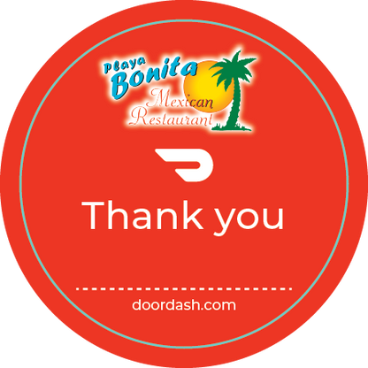 2in Round Doordash Logo Stickers