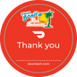 2in Round Doordash Logo Stickers