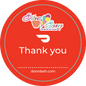 2in Round Doordash Logo Stickers