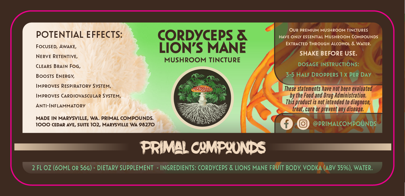 Primal Compounds 2oz Tincture Labels