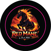 Red Mane 1" Jar Lid Sticker
