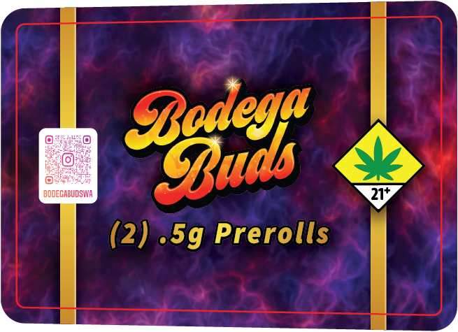 Bodega Buds 2x0.5g Joint Tube Labels