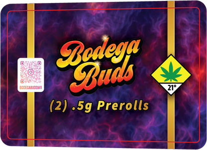 Bodega Buds 2x0.5g Joint Tube Labels