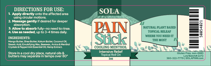 Roll-on Stick 1oz Label