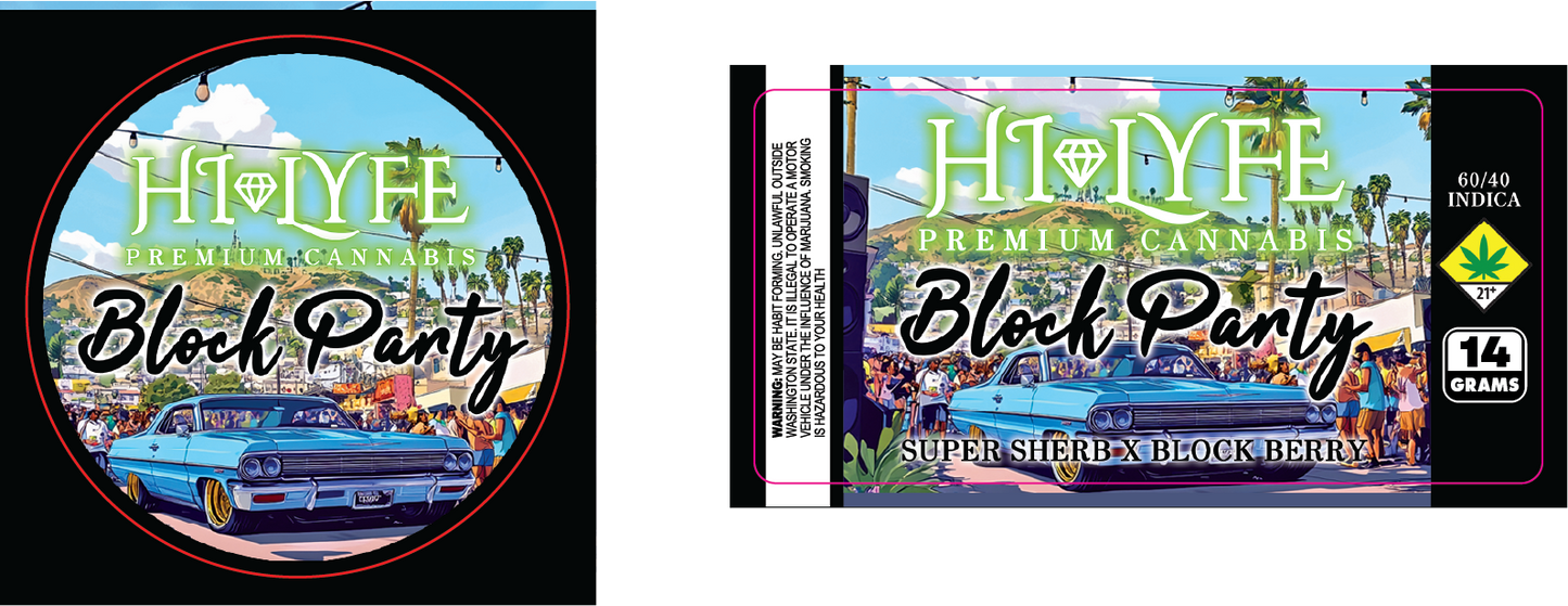 Hi-Lyfe 14g Jar & Lid Labels