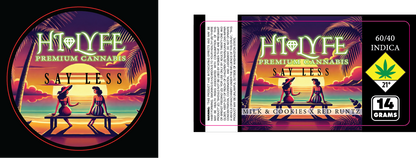 Hi-Lyfe 14g Jar & Lid Labels