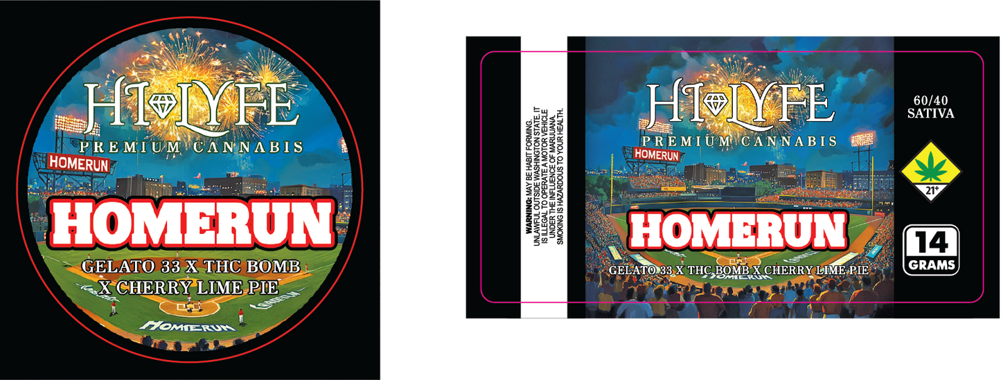 Hi-Lyfe 14g Jar & Lid Labels