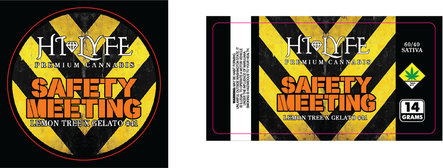 Hi-Lyfe 14g Jar & Lid Labels