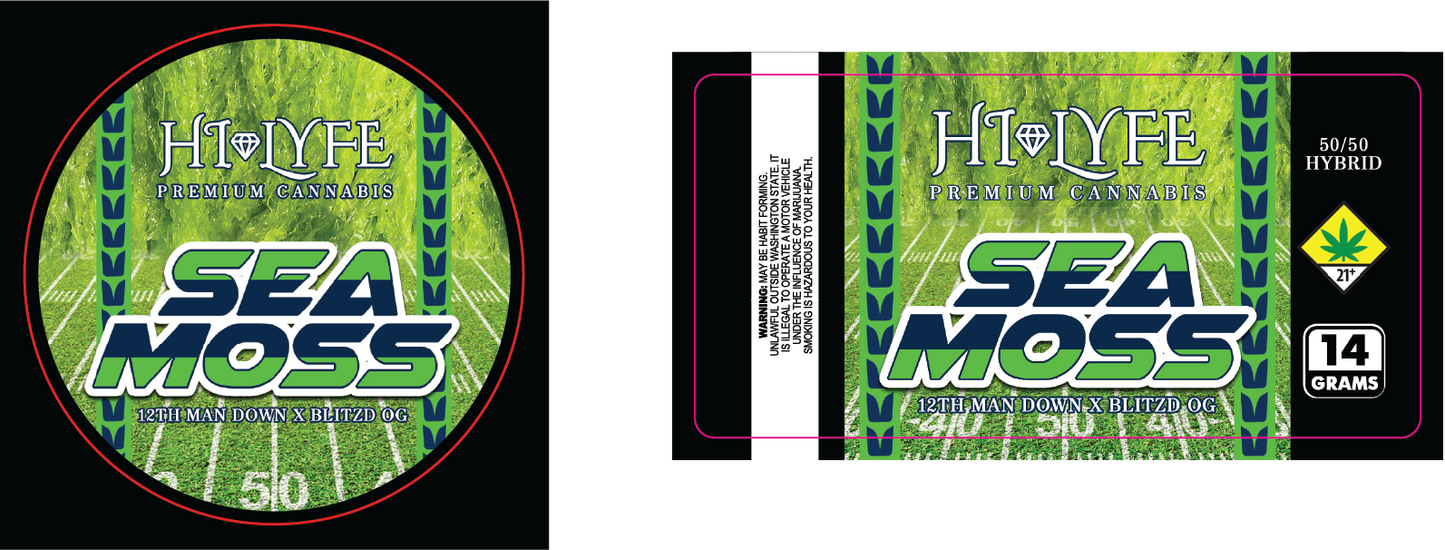 Hi-Lyfe 14g Jar & Lid Labels