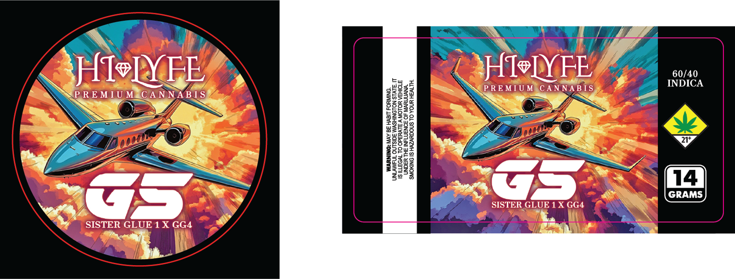 Hi-Lyfe 14g Jar & Lid Labels