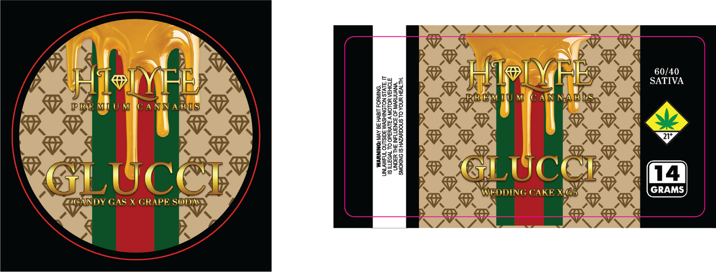 Hi-Lyfe 14g Jar & Lid Labels