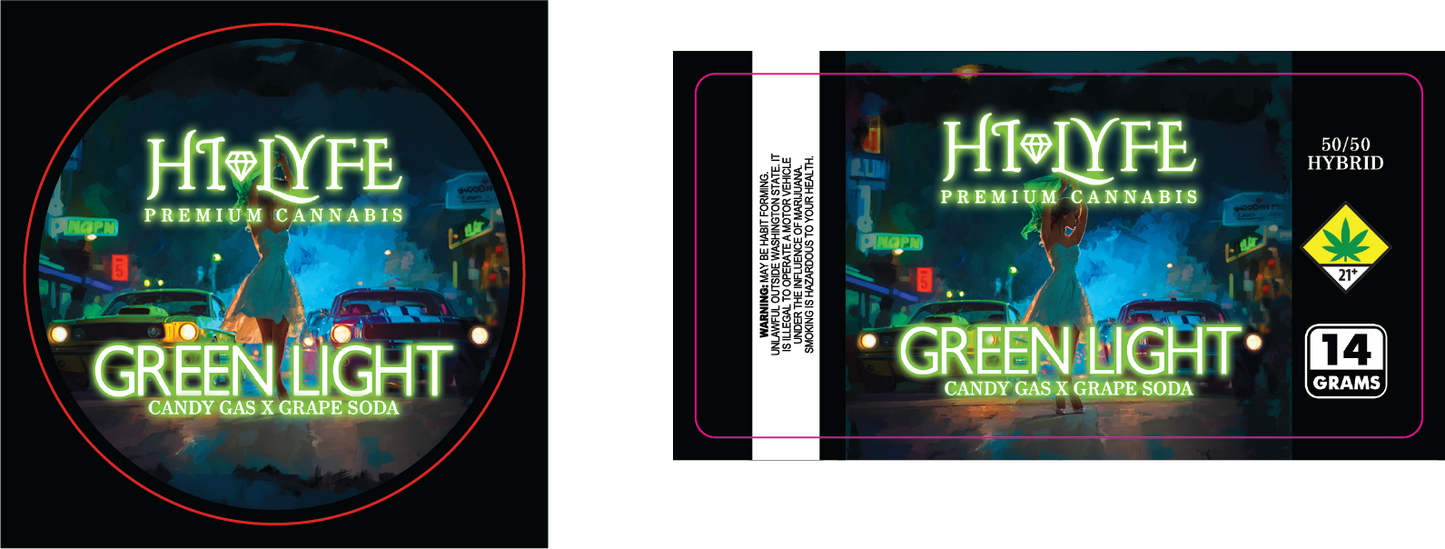 Hi-Lyfe 14g Jar & Lid Labels