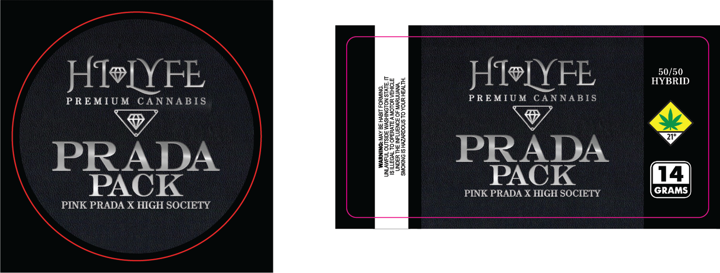 Hi-Lyfe 14g Jar & Lid Labels
