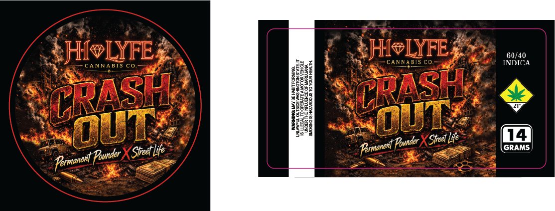 Hi-Lyfe 14g Jar & Lid Labels