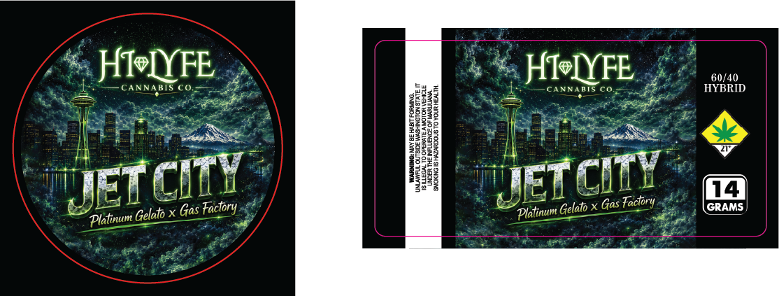 Hi-Lyfe 14g Jar & Lid Labels