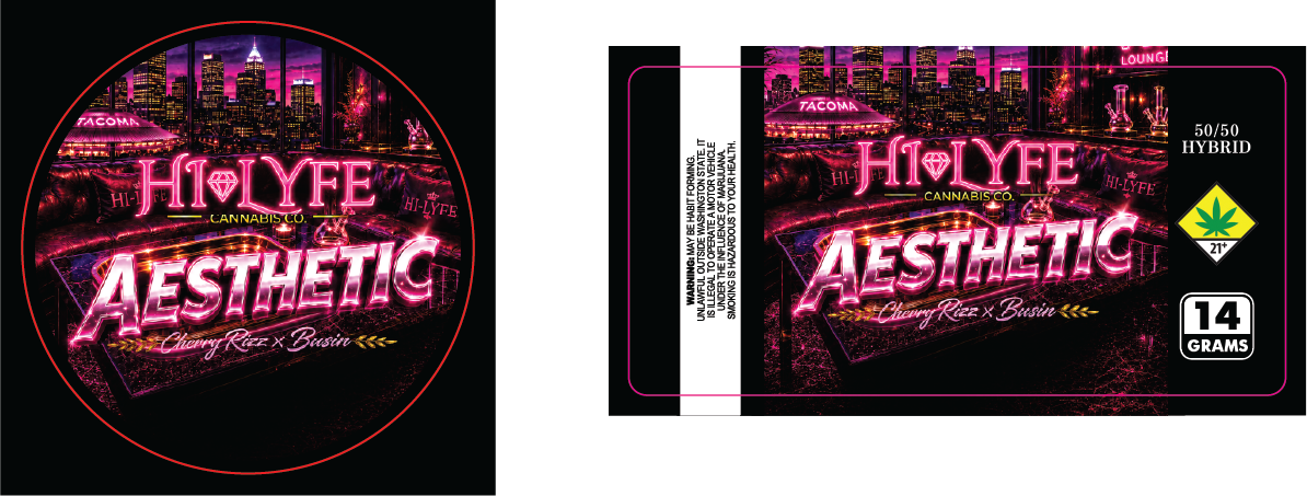 Hi-Lyfe 14g Jar & Lid Labels