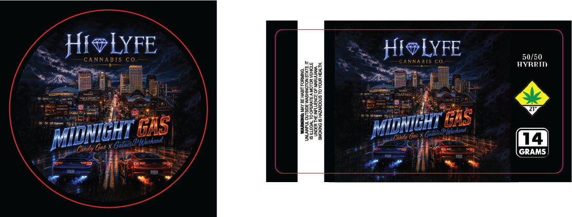 Hi-Lyfe 14g Jar & Lid Labels