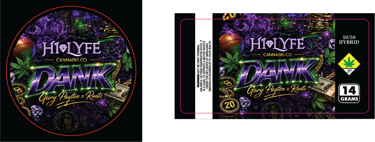 Hi-Lyfe 14g Jar & Lid Labels